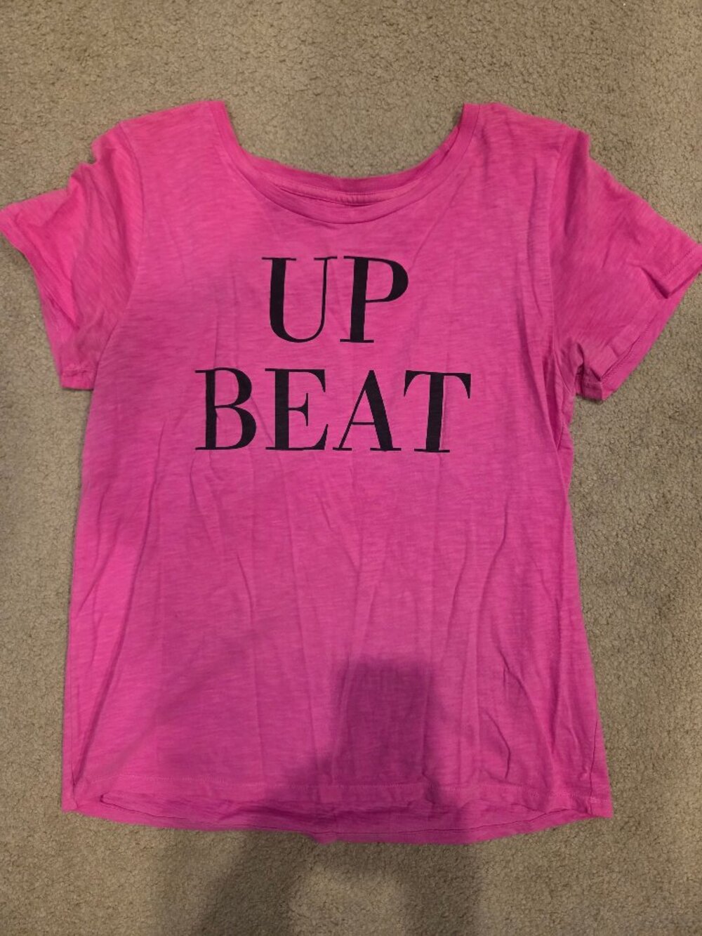 J Crew Pink Upbeat Graphic Tee Top L